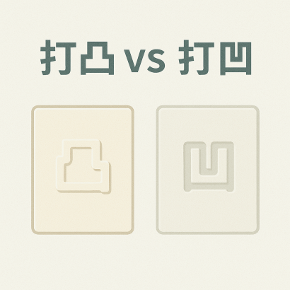 打凸與打凹印刷加工示意圖